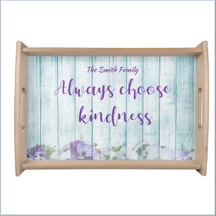 Bandeja Amabilidad inspiradora Floral Azul