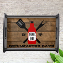 Asador personalizado de madera de pino de salsa es
