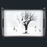 Bandeja Christmas Winter Fairy Tale Fantasy Snowy Land<br><div class="desc">Serving Tray Happy New Year and Merry Christmas Holiday Event. Christmas Winter Fairy Tale. Fantasy Snowy Landscape with reindeer,  falling snow,  snowflakes. Beautiful Illustration for Art & Home,  Kitchen & Dining,  Cookware & Serveware. Serving Trays Christmas Holiday Decoration White Paper,  Craft Texture,  collection. 2023</div>
