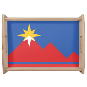 Bandeja Ciudad de Pocatello Bandera de Idaho Sirviendo com