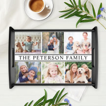 Collage de fotos de nombre de familia personalizad