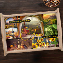 Collage de fotos personalizadas con tema de vino