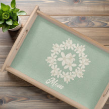 Cuero de imitación verde floral Wreath Sage