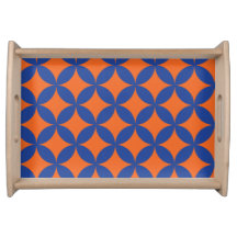 Bandeja de servicio de cítricos y azul