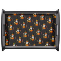 Bandeja de servicio para gnomo de Halloween