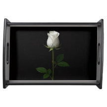 Bandeja de servir Black 4 Luxe, Rosa Blanca Pura