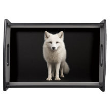 Bandeja de servir Black 4 Luxe, Zorro Ártico Marfi