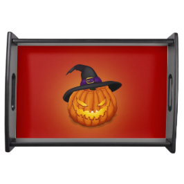 Bandeja de servir con calabaza de Halloween con so