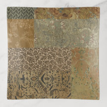 Bandeja de trinquete de mosaico de patchwork de ép