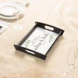 Bandeja "Feliz Nunca Después" Boda de follaje personalizad<br><div class="desc">Esta bandeja de servicio es perfecta para boda,  regalo de aniversario o el texto puede ser personalizado a lo que quieras.</div>