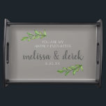 Bandeja "Feliz Nunca Después" Boda de follaje personalizad<br><div class="desc">Esta bandeja de servicio es perfecta para boda,  regalo de aniversario o el texto puede ser personalizado a lo que quieras. Envíame un correo electrónico a JMR._Designs@yahoo.com si necesitas ayuda o tienes alguna solicitud especial. boda. Anniversay.</div>