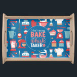 Bandeja Funny Baking Whisk Taker Guay Retro Baker Pattern<br><div class="desc">Funciona una bandeja divertida y fresca para hacer la cocina más divertida. Regalo personalizado para la familia y amigos que aman cocinar, cocinar y probar una nueva receta en la cocina. Personalizar el nombre para su ocasión. Puede utilizar la Herramienta de diseño para cambiar aún más el tipo de letra,...</div>