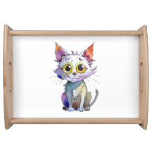 Gato de acuarela caprichoso