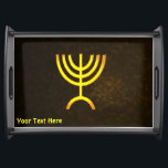 Bandeja Menorah Flame<br><div class="desc">Una representación digital dorada y marrón de la menorah judía de siete ramificaciones (hebreo: מְ נ וֹ רָ ). Personalizar agregando su propio texto. La menorah de siete ramas, utilizada en el santuario portátil establecido por Moisés en el desierto y más tarde en el Templo en Jerusalén, ha sido un...</div>