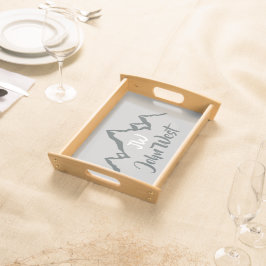 Bandeja Monograma personalizable de la gama de montañas di