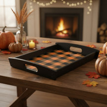 Naranja de otoño y feriado de plástico negro