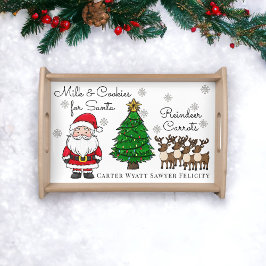 Bandeja Navidades hasta la leche cocinan reno de Santa Car
