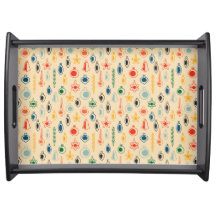 Patrón retro de mediados del siglo con juguetes de