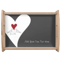 Personalizado Sencillo Amor Moderno Aves Corazón R