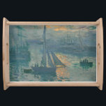 Bandeja Pintura del Impresionismo Marítimo Monet Sunrise<br><div class="desc">El cuadro de Claude Monet Sunrise (Marina) es un cuadro famoso del impresionista francés Claude Monet pintado en 1872. Sunrise (Marine) fue pintada en el aire puro,  o "al aire libre" y muestra sus pinceladas informales y espontáneas.</div>