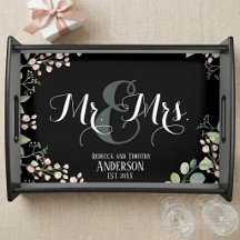 Regalo de boda Nombre de pareja botánica Sr. y Sra