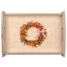 Ristra Wreath del suroeste de Chile en Adobe Wall