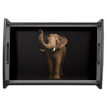 Bandeja servidora Black 4 Luxe, Elefante Poderoso