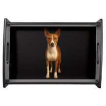 Bandeja servidora Black 4 Luxe, Perro Basenji con 
