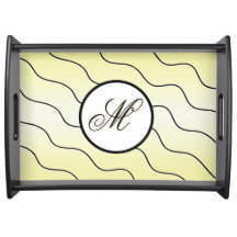 Simple Black Calligraphy Initial On Butter Yellow