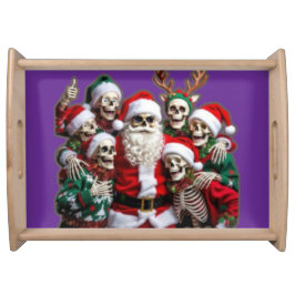 Bandeja Skeleton Santa Christmas Group Photo – Festive 3D 