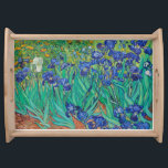 Bandeja Van Gogh Irises. Impresionismo floral vintage azul<br><div class="desc">Van Gogh "Irises" sirve la bandeja. El arte del impresionismo floral azul.</div>