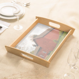 Bandeja Western Mass Big Red Barn in Autumn