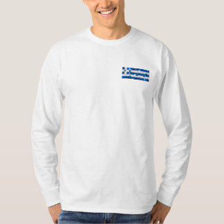 Bandera abstracta de Grecia, camisa griega del