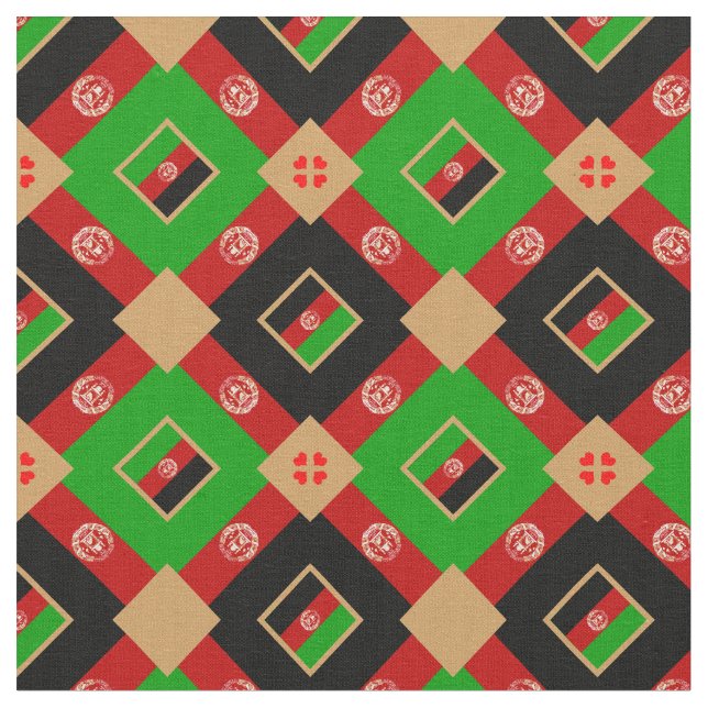 Bandera afgana y tela de moda afgana/moda (De cerca)