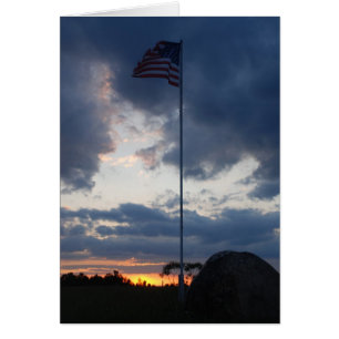 Bandera al atardecer