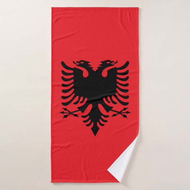 Bandera albanesa (Toalla de baño)