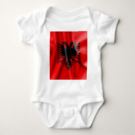 Bandera albanesa Baby Jersey Bodysuit