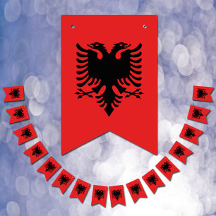 Bandera albanesa y Fiesta Albania Banners / Bodas