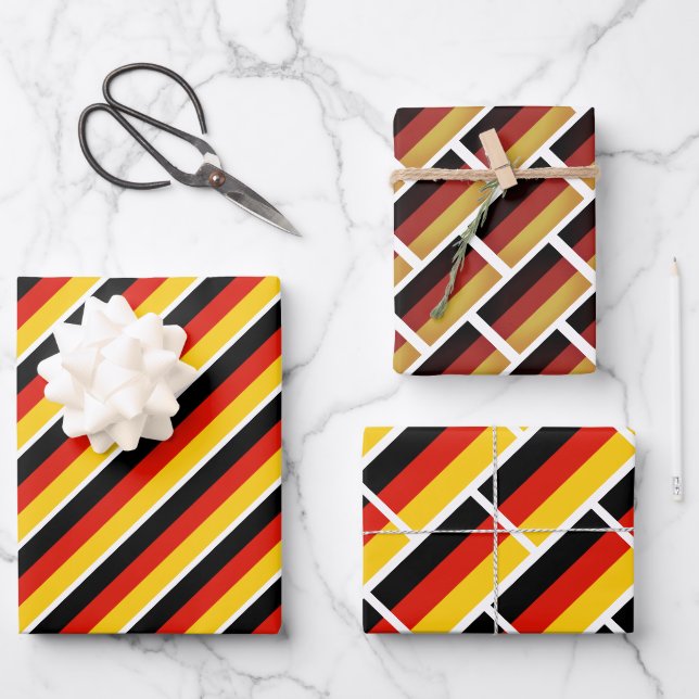 Bandera alemana de hojas de papel de envoltura (Anverso)
