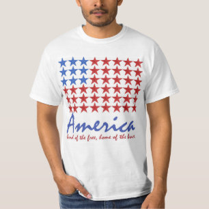 Bandera americana 4ta de la CAMISETA de julio