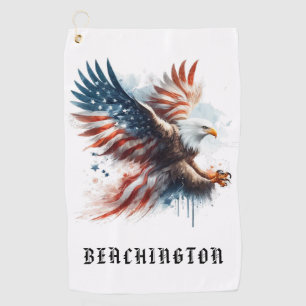 *~* Bandera americana AP16 toalla de golf EAGLE US