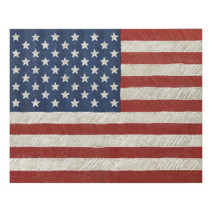 Bandera Americana Artística - Arte Esbozado a mano