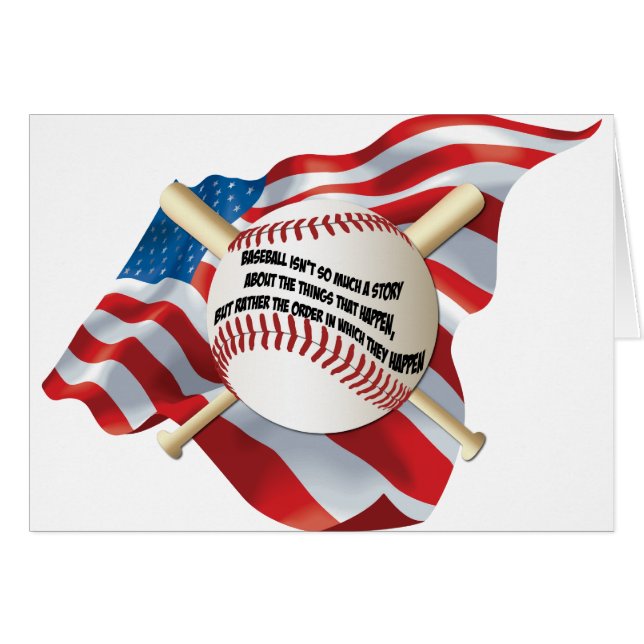 Bandera Americana Béisbol (Anverso (Horizontal))