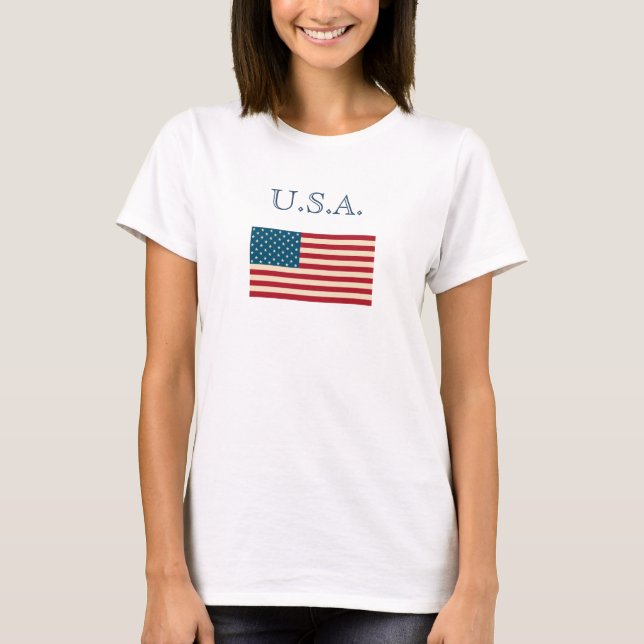 Bandera Americana Camiseta Estadounidense (Anverso)
