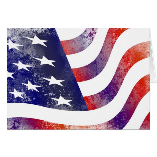 Bandera Americana Fachada Al Estilo Grunge Patriót (Anverso (Horizontal))