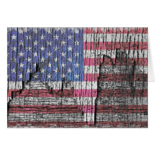 Bandera americana patriótica pintada peladura del