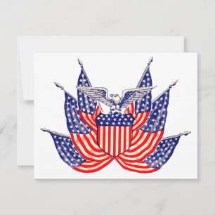 Bandera Americana Patriótica Vintage, Invitación a
