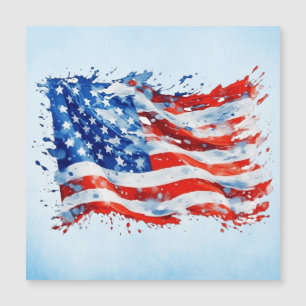 Bandera Americana USA Acuarela 4 de Julio