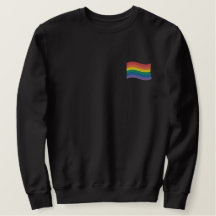 Bandera arcoiris bordada camiseta