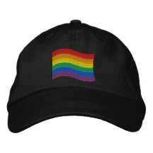 Bandera arcoiris bordada gorra de béisbol